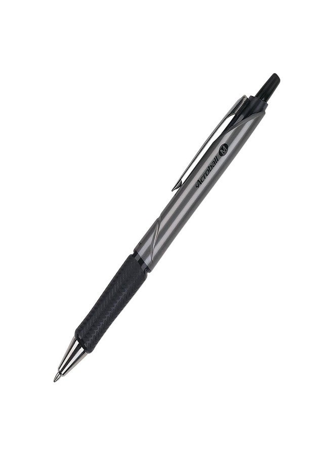 PILOT Acroball Pro Advanced Ink Refillable & Retractable Ball Point Pens, Medium Point, Black Ink, 12-Pack (31910) - Image 1